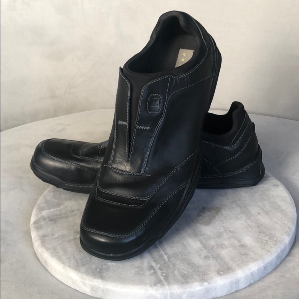 Reaction by Kennth Cole blk leather loafers 16